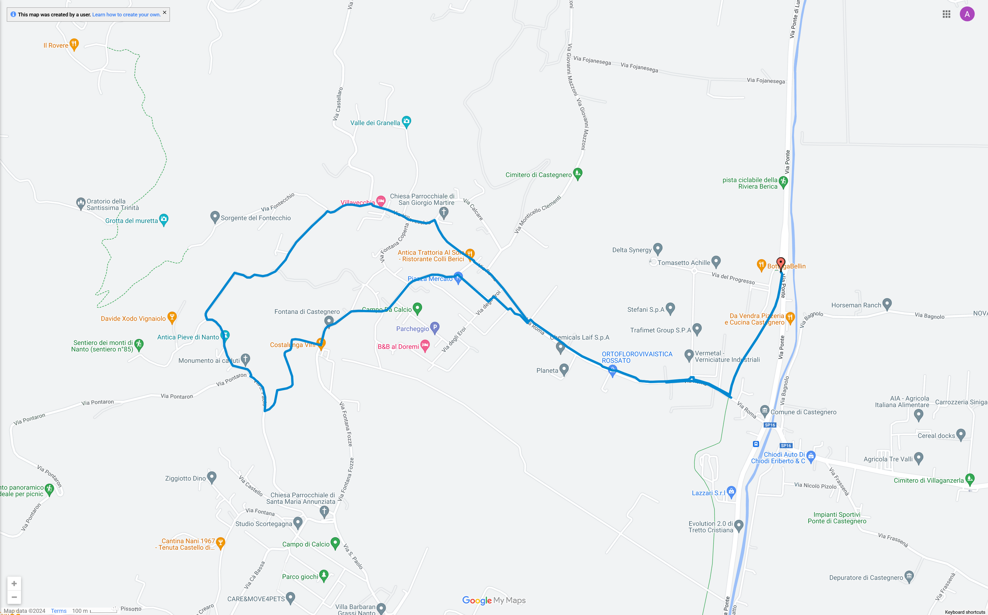 Mappa del percorso
